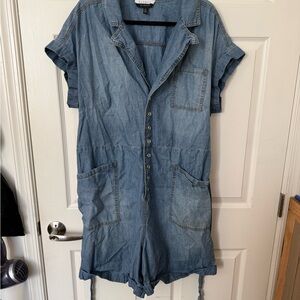 Eloquii Elements Blue Denim Romper